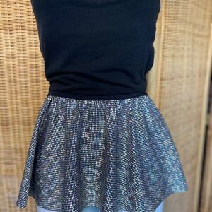 Shimmering Iridescent Black Skirt